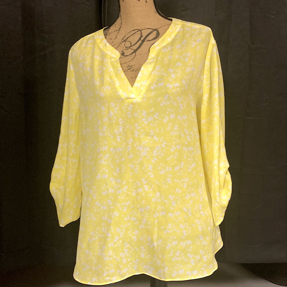 CHAUS NEW YORK QUARTER SLEEVE BLOUSE